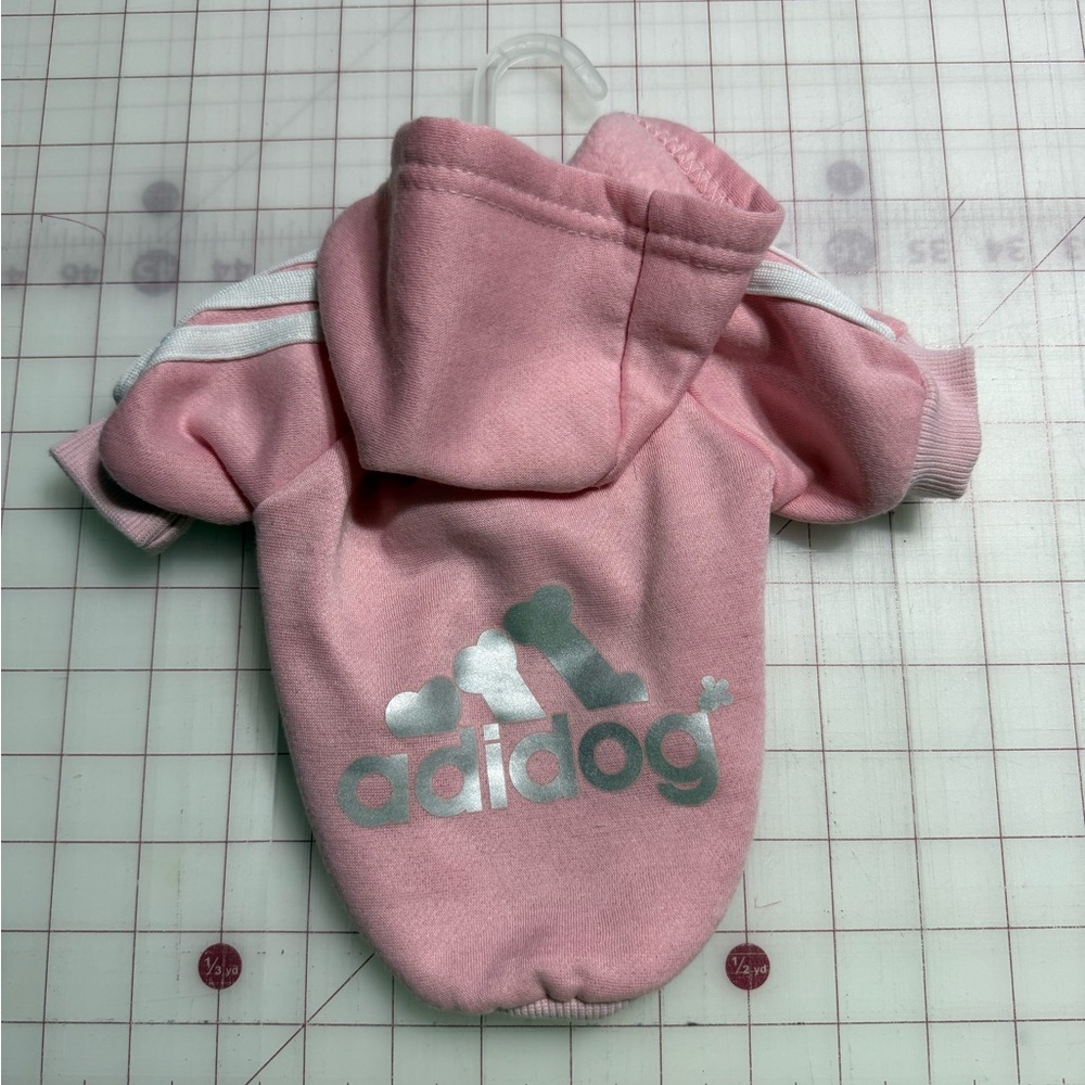 Adidog dog Pink Hoodie - Picture 2 of 4